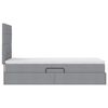 vidaXL Lit avec rangement et matelas Gris clair 100 x 200 cm Polyester