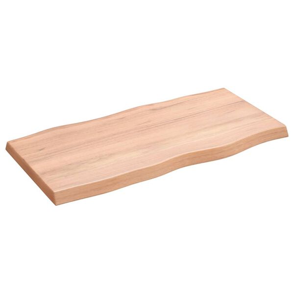 vidaXL Dessus de table bois massif trait&eacute; bordure assortie