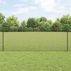 vidaXL Cl&ocirc;ture avec poteau Gris 0,8 x 10 m Acier et PVC