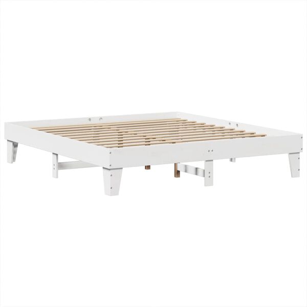 vidaXL Cadre de lit sans matelas blanc 180x200 cm bois massif de pin