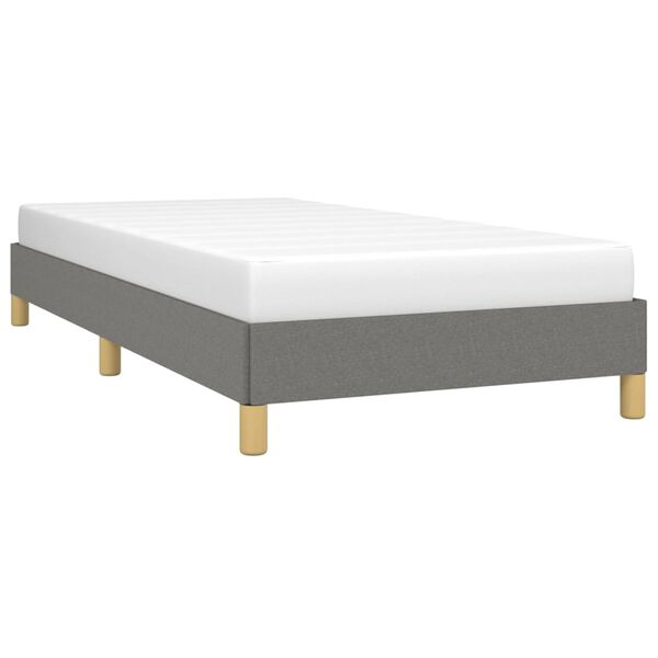 vidaXL Cadre de lit sans matelas gris fonc&eacute; 90x190 cm tissu