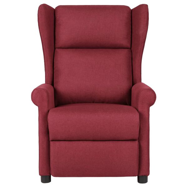 vidaXL Fauteuil inclinable Rouge bordeaux Tissu