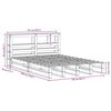 vidaXL Cadre de lit sans matelas cire marron 135x190cm bois pin massif
