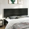 vidaXL T&ecirc;te de lit Noir 204x6x82,5 cm Bois massif de pin