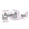vidaXL Salon de jardin avec coussins 6 pcs beige r&eacute;sine tress&eacute;e