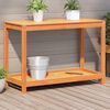 vidaXL Table de rempotage avec &eacute;tag&egrave;re cire marron bois massif de pin