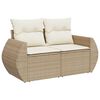 vidaXL Ensemble de canap&eacute; de jardin avec coussin 13 pcs beige et cr&egrave;me