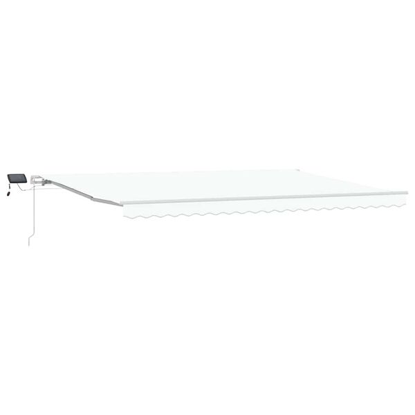 vidaXL Auvent Rétractable Blanc 500 × 350 cm Tissu et acier