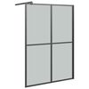 vidaXL &Eacute;cran de douche 140x195 cm Verre tremp&eacute; fonc&eacute;