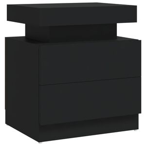 vidaXL Table de chevet Noir 45x35x52 cm Agglom&eacute;r&eacute;