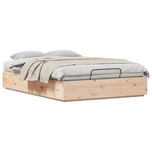 vidaXL Cadre de lit ottoman Naturel 160 x 200 cm Pin massif