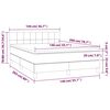 vidaXL Sommier &agrave; lattes de lit avec matelas LED Bleu fonc&eacute; 140x200 cm
