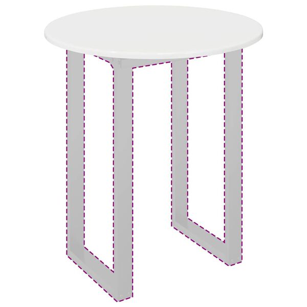 vidaXL Plateau de table Blanc brillant 60 x 60 x 1,5 cm