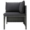vidaXL Salon de jardin 12 pcs avec coussins R&eacute;sine tress&eacute;e Gris