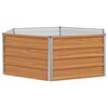 vidaXL Jardin sur&eacute;lev&eacute; Aspect bois 129 x 129 x 45 cm Acier galvanis&eacute;