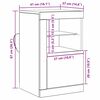 vidaXL Buffet LED Bois ancien 41 x 37 x 67 cm Bois d'ing&eacute;nierie