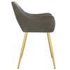 vidaXL Chaises &agrave; manger lot de 4 Gris fonc&eacute; Velours