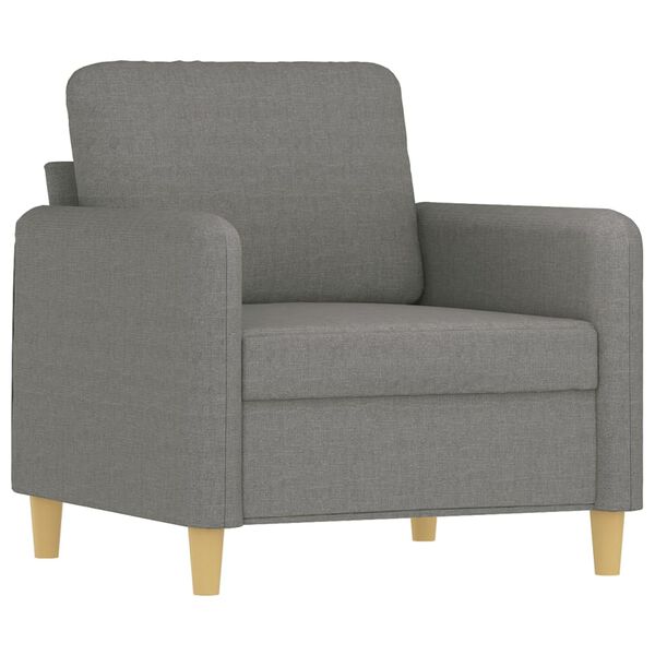 vidaXL Fauteuil Gris fonc&eacute; 60 cm Tissu
