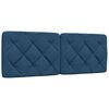 vidaXL Lit avec matelas bleu 140x200 cm tissu