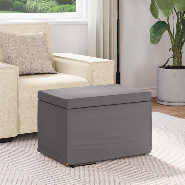 vidaXL Tabouret Gris Cuir Synth&eacute;tique et Bois Composite
