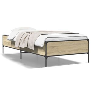 vidaXL Cadre de lit sans matelas ch&ecirc;ne sonoma 100x200 cm