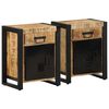 vidaXL Tables de chevet 2 pcs bois de manguier massif brut