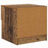 vidaXL Armoire de lit avec tiroir 2 pcs Bois ancien 40 x 39 x 40cm