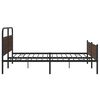 vidaXL Cadre de lit en m&eacute;tal sans matelas ch&ecirc;ne marron 183x213 cm