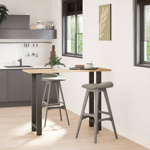 vidaXL Pieds de table de bar Anthracite 2 pi&egrave;ces 50 x (100-101) cm Acier