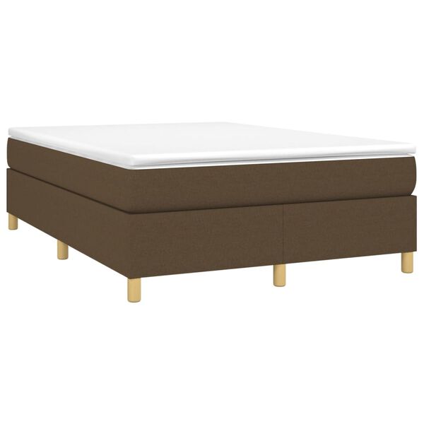 vidaXL Sommier &agrave; lattes de lit avec matelas Marron fonc&eacute; 140x190 cm