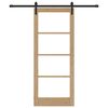 vidaXL Porte coulissante ORKDAL Naturel et Noir 83 x 202 cm