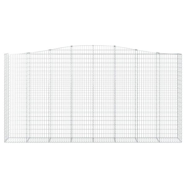 vidaXL Paniers à gabions arqués 4 pcs 400x50x200/220 cm Fer galvanisé