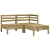 vidaXL Canap&eacute; de jardin avec coussins et repose-pied 2 places