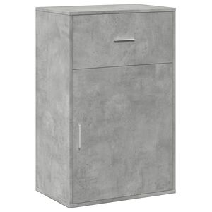 vidaXL Armoire de rangement gris b&eacute;ton 56,5x39x90 cm bois d'ing&eacute;nierie