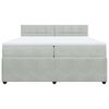 vidaXL Sommier &agrave; lattes de lit et matelas Gris clair 200x200cm Velours