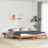 vidaXL Cadre de lit avec tables de chevet Brun cire 200 x 210 cm