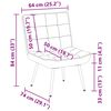 vidaXL Chaise de relaxation gris clair 64x74x84 cm velours