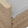 vidaXL Canap&eacute; de jardin avec coussins beige r&eacute;sine tress&eacute;e