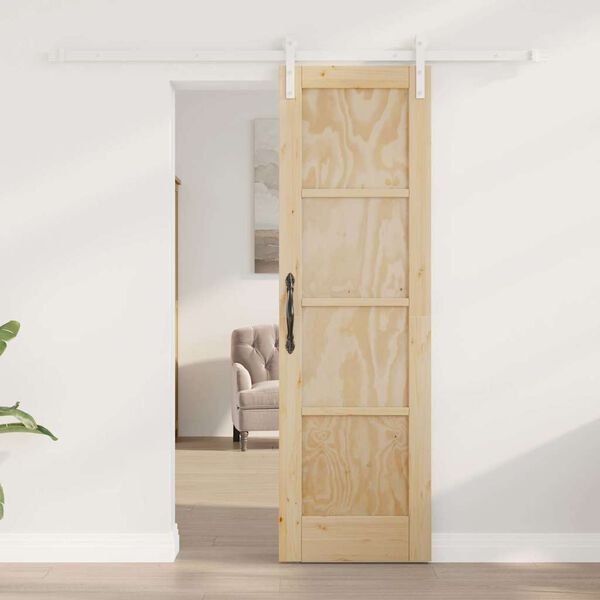vidaXL Porte coulissante Marron 61 x 198,5 cm Pin massif