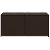vidaXL Bo&icirc;te de rangement de jardin marron 283L r&eacute;sine tress&eacute;e