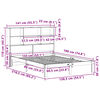 vidaXL Lit biblioth&egrave;que sans matelas cire marron 135x190 cm pin massif