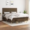 vidaXL Sommier &agrave; lattes de lit avec matelas Marron fonc&eacute; 160x200 cm