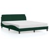 vidaXL Cadre de lit Dover vert fonc&eacute; 160x200 cm velours
