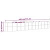 vidaXL Lit sur&eacute;lev&eacute; de jardin Acier galvanis&eacute; 440x80x68 cm gris