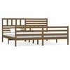 vidaXL Cadre de lit Marron miel 180x200 cm Super King Bois massif