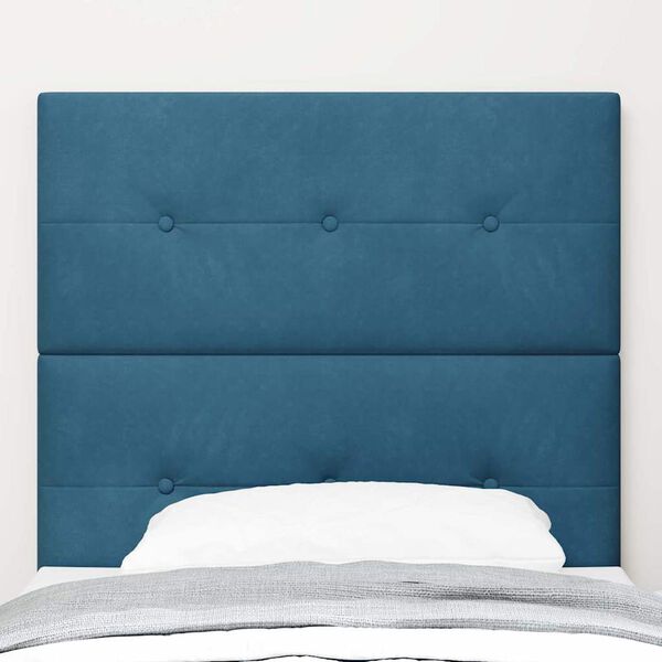 vidaXL T&ecirc;te de lit Bleu fonc&eacute; 100 cm Velours