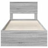vidaXL Cadre de lit Gris Sonoma 90 x 190 cm Bois d'ing&eacute;nierie