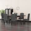 vidaXL Chaises &agrave; manger lot de 6 gris fonc&eacute; velours