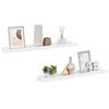 vidaXL &Eacute;tag&egrave;res &agrave; rebord pour cadre photo 2 pcs Blanc 60x9x3 cm MDF