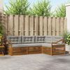 vidaXL Ensemble de canap&eacute;s d'ext&eacute;rieur 4 pcs Gris Naturel et Clair